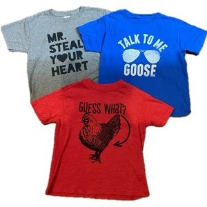 BOGO 3 graphic Tees size XS 5/6 Good condition